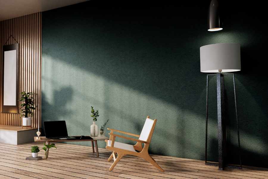 Habitación color verde para paredes casa