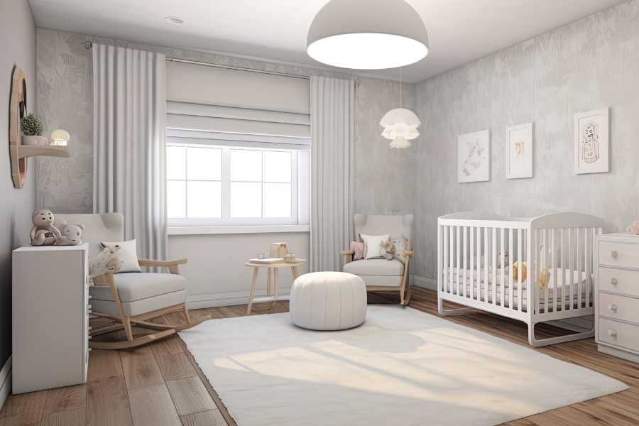 Decoración una habitación infantil en color gris